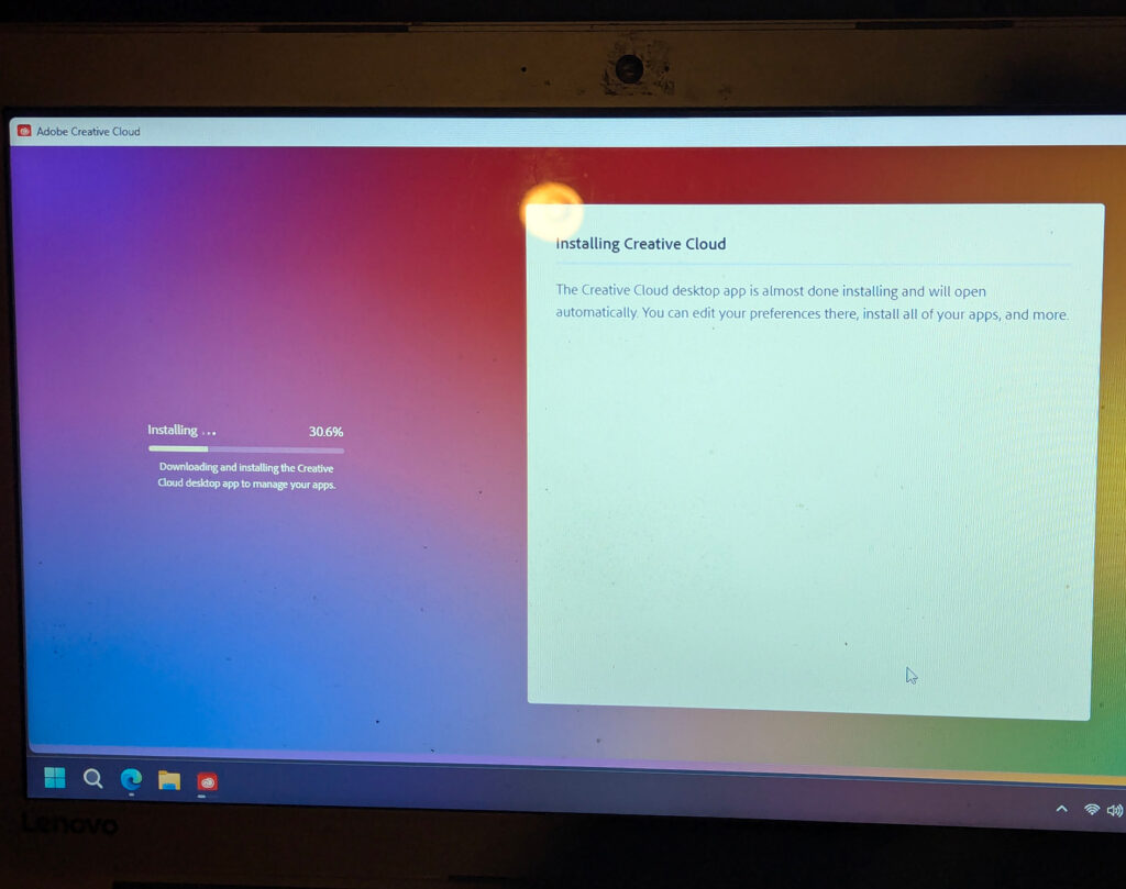 Installing Creative Cloud on Windows 11