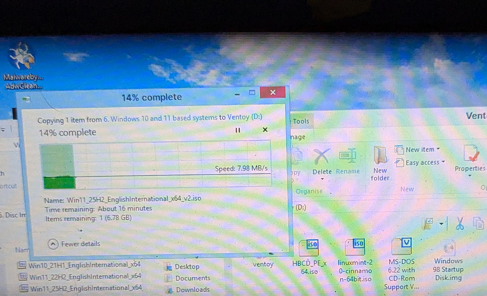 Transfer from a folder full of Windows 10 & 11 ISOs to a drive with Ventoy