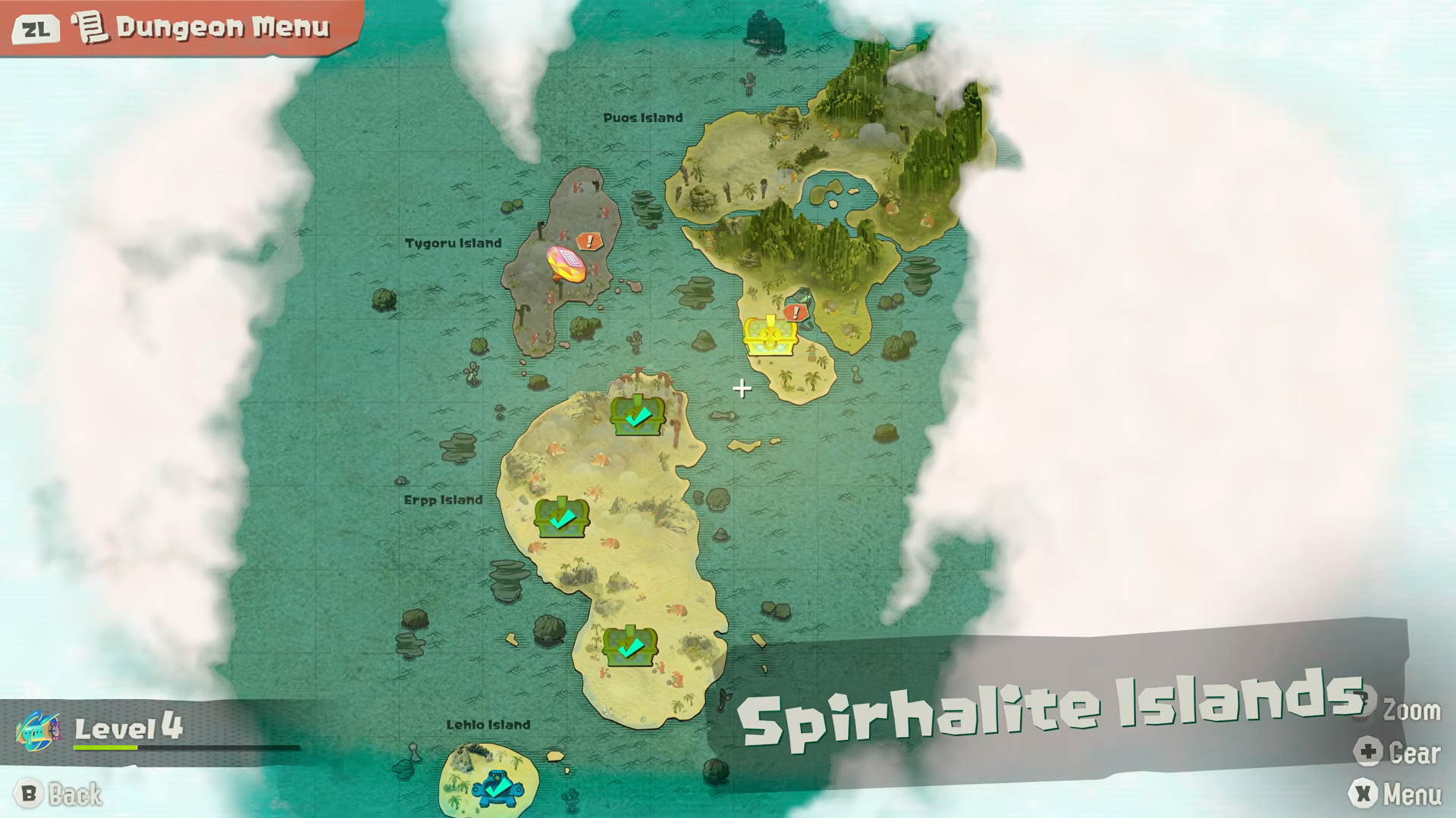 Map of Splatoon Raiders Spiralhite Islands